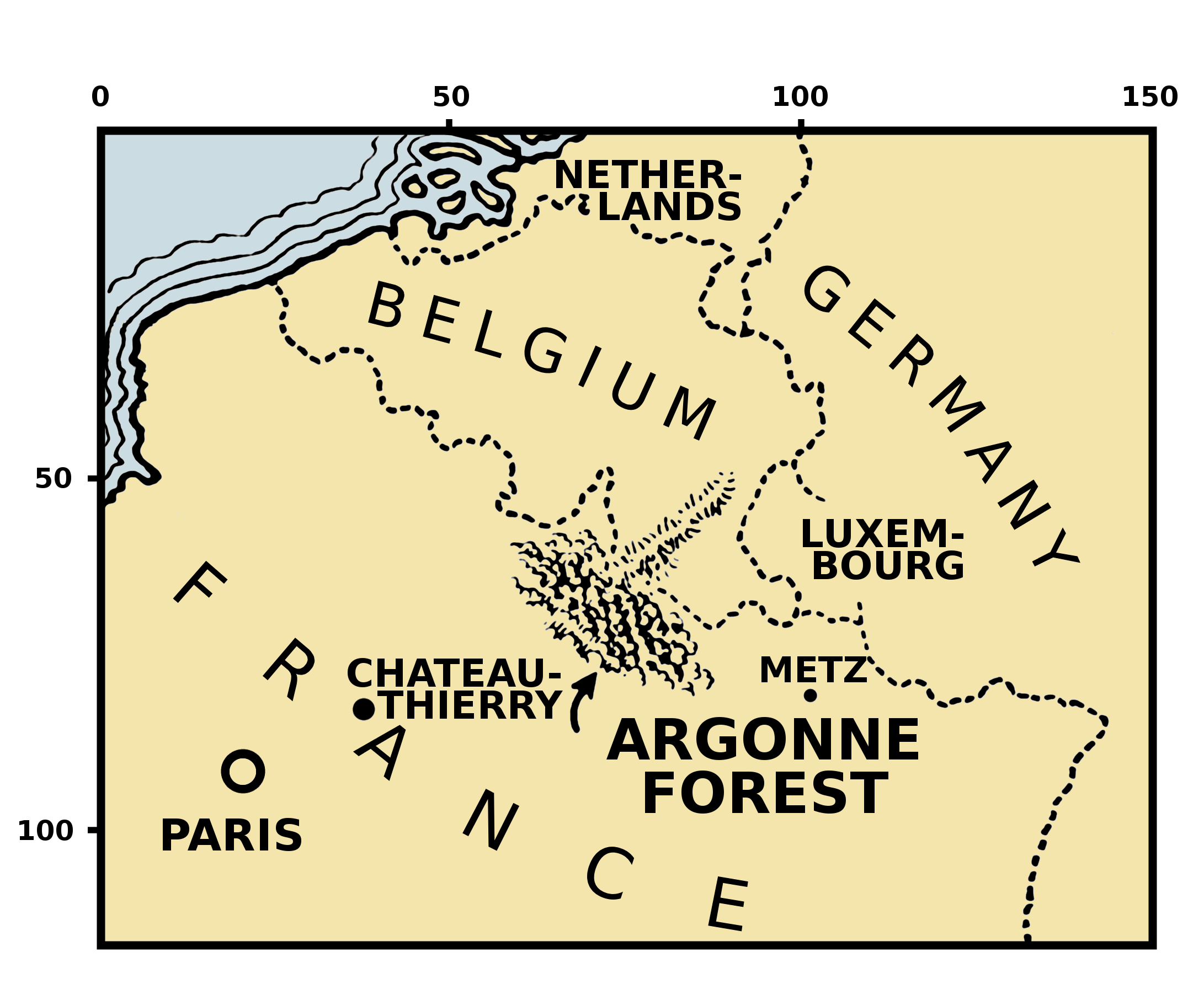 Bosque de Argonne para colorear