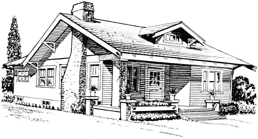 Bungaló para colorear