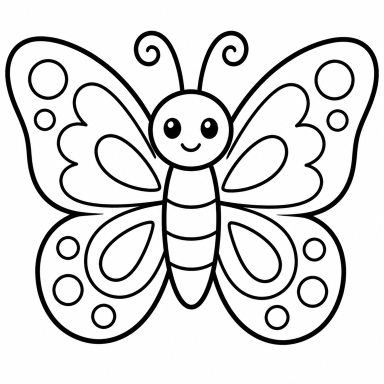 Dibujo de mariposa para colorear