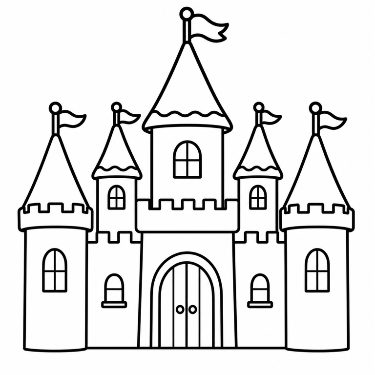 Dibujo de castillo para colorear