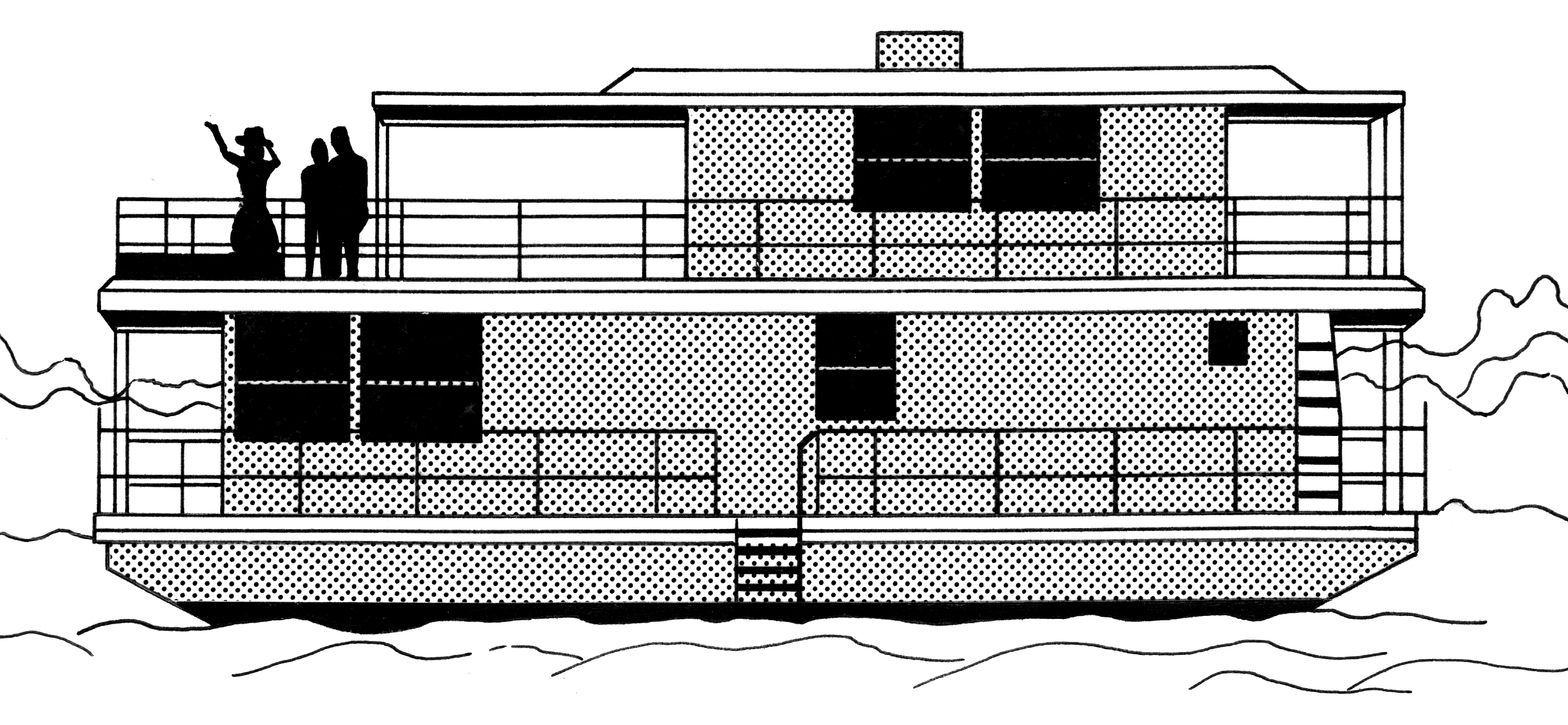 Casa flotante para colorear