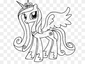 Pony princesa para colorear