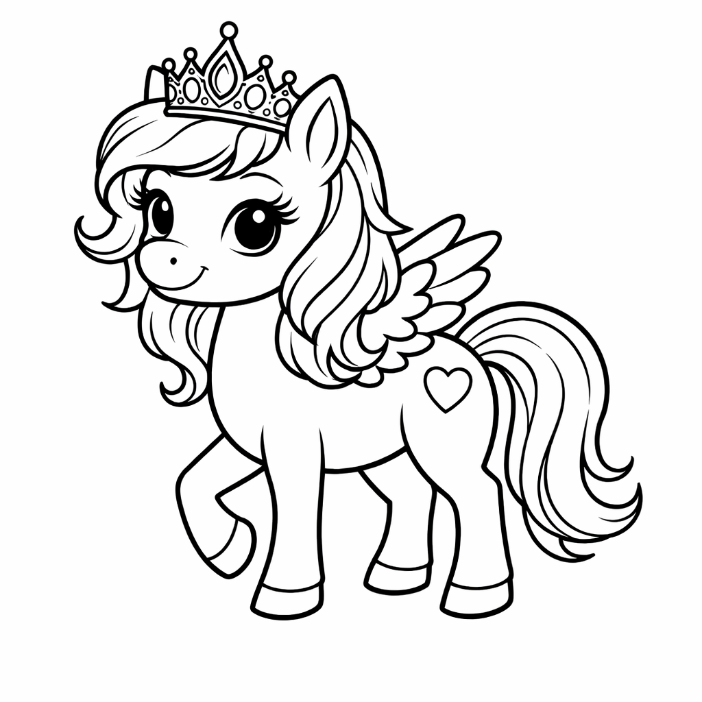 Pony 4 para colorear