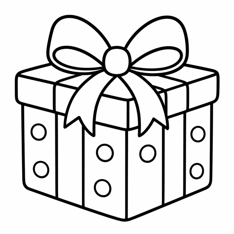 Regalo navideño para colorear