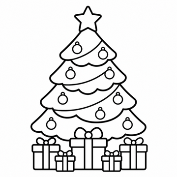Árbol de navidad para colorear