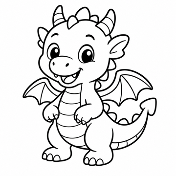 Dragón bebé para colorear