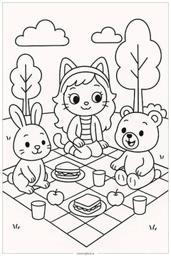 Gabby camping para colorear