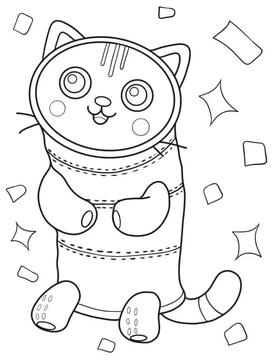 Gabby gato disfrazado para colorear