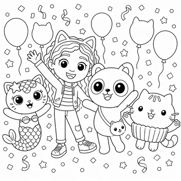 Gabby cumpleaños para colorear