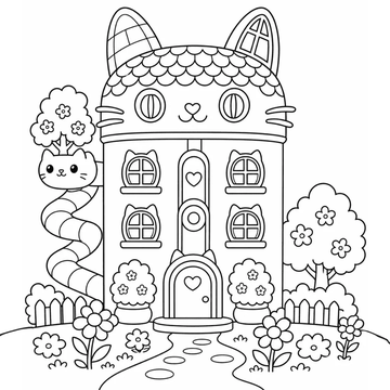 Gabby casa mágica para colorear