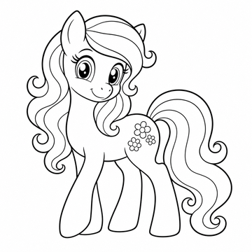 Pony mágico para colorear